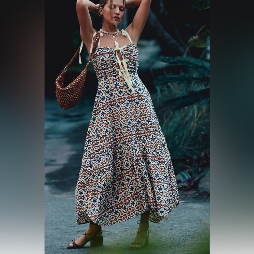 Free‎ People Palma Printed Midi Dress NWT